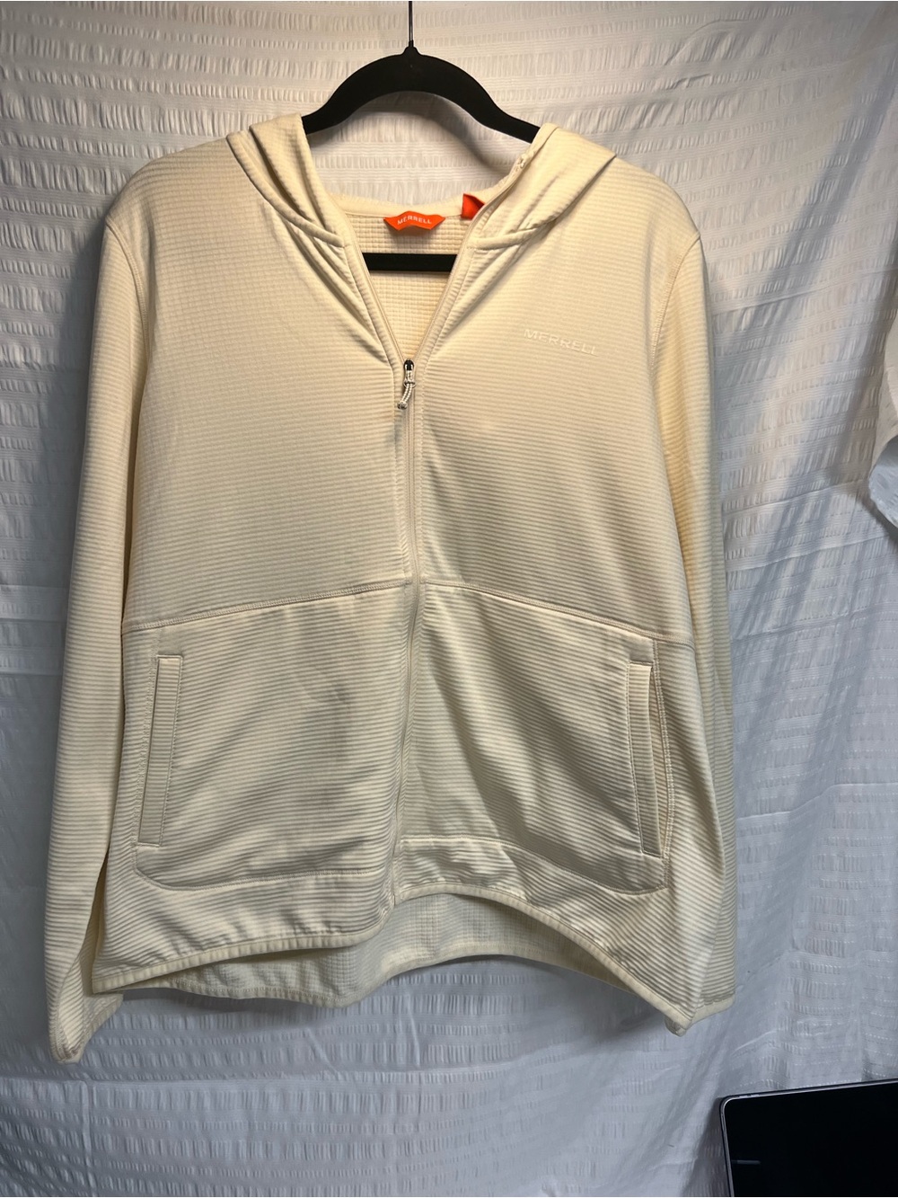 Merrill  Cream Full-Zip Hooded Jacket